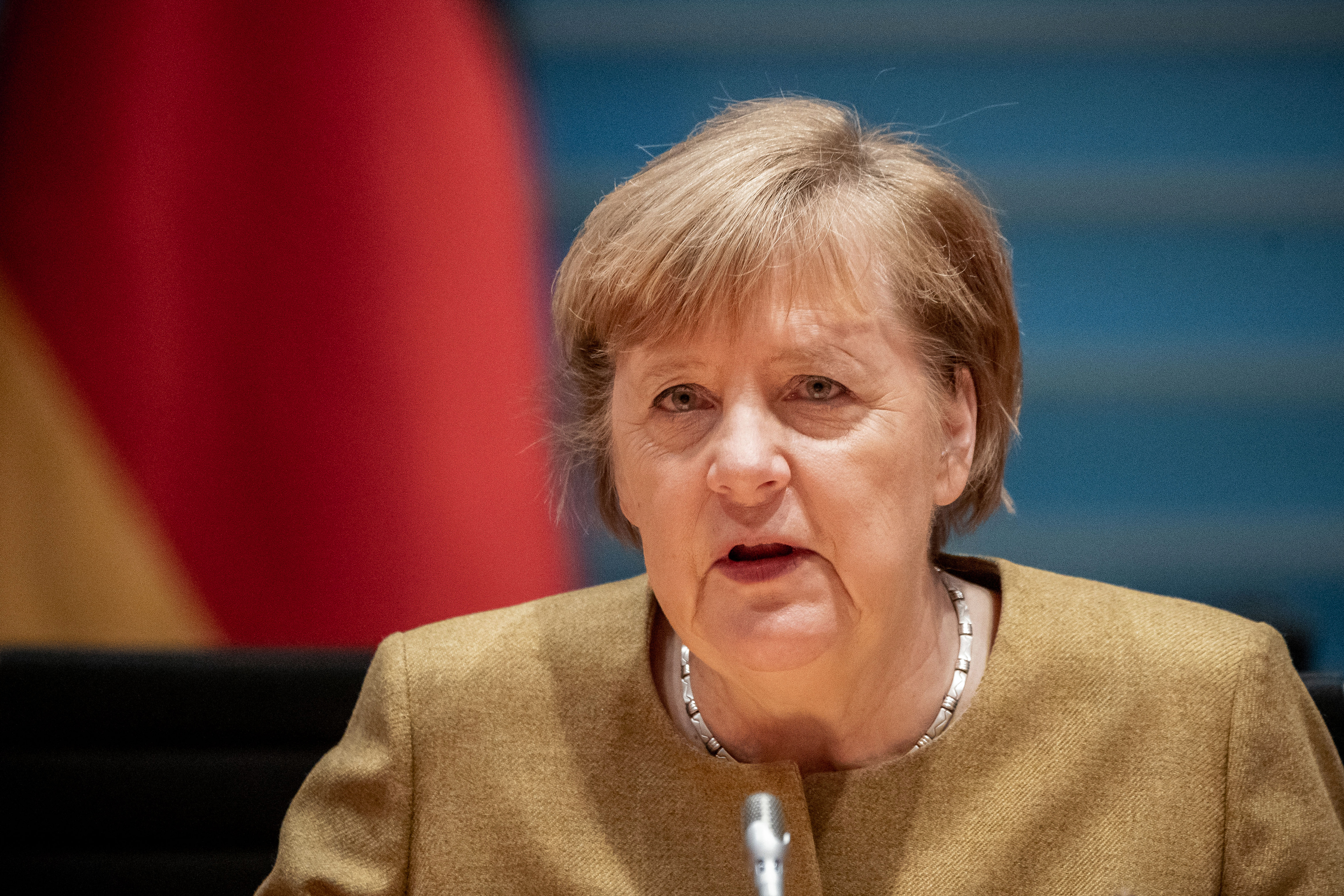 Een foto van Angela Merkel.