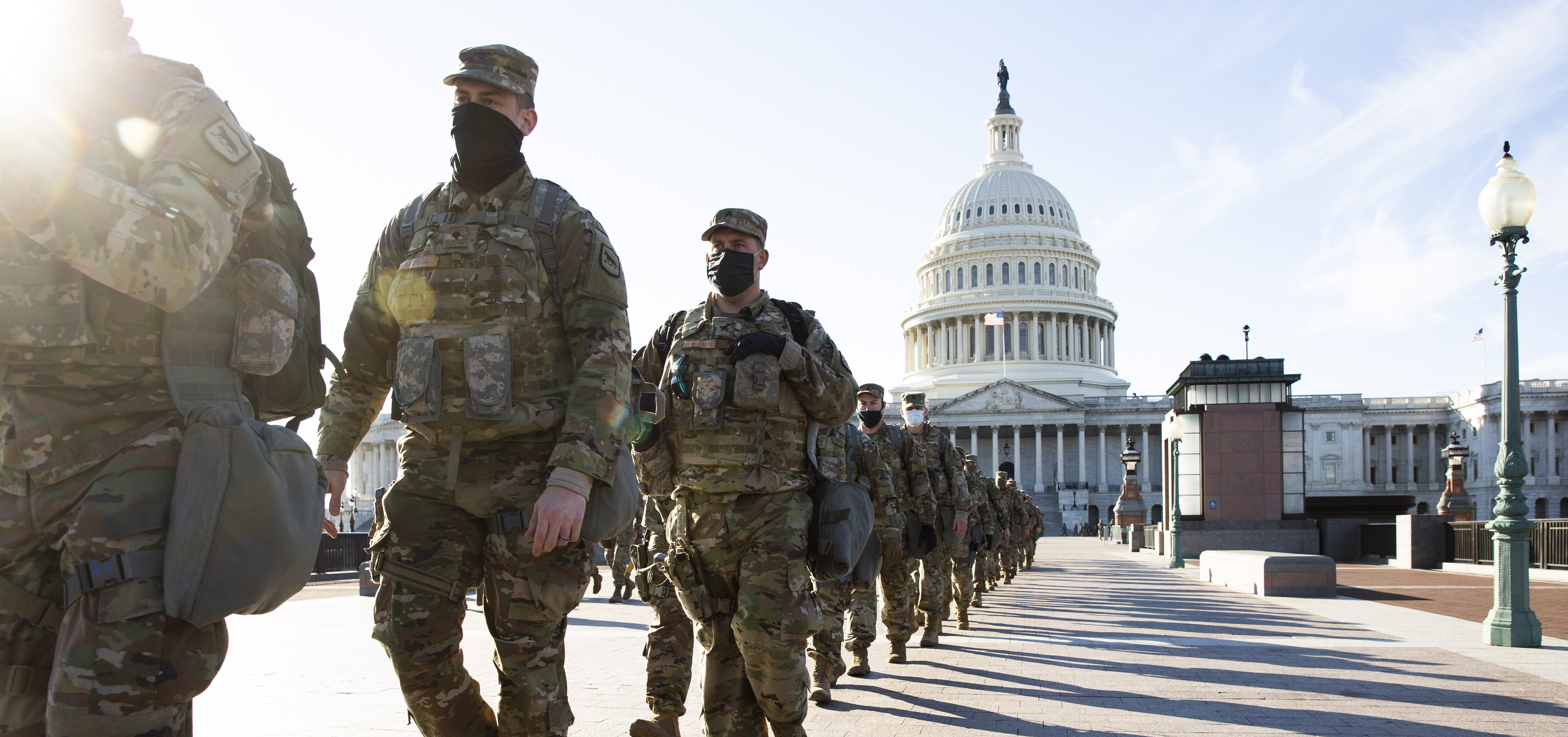Leden van de National Guard bij het Capitool.