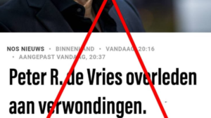 nepnieuws ziekenhuis overlijden Peter R. de Vries aanslag