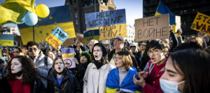 vluchtelingen Oekraine Rusland protest