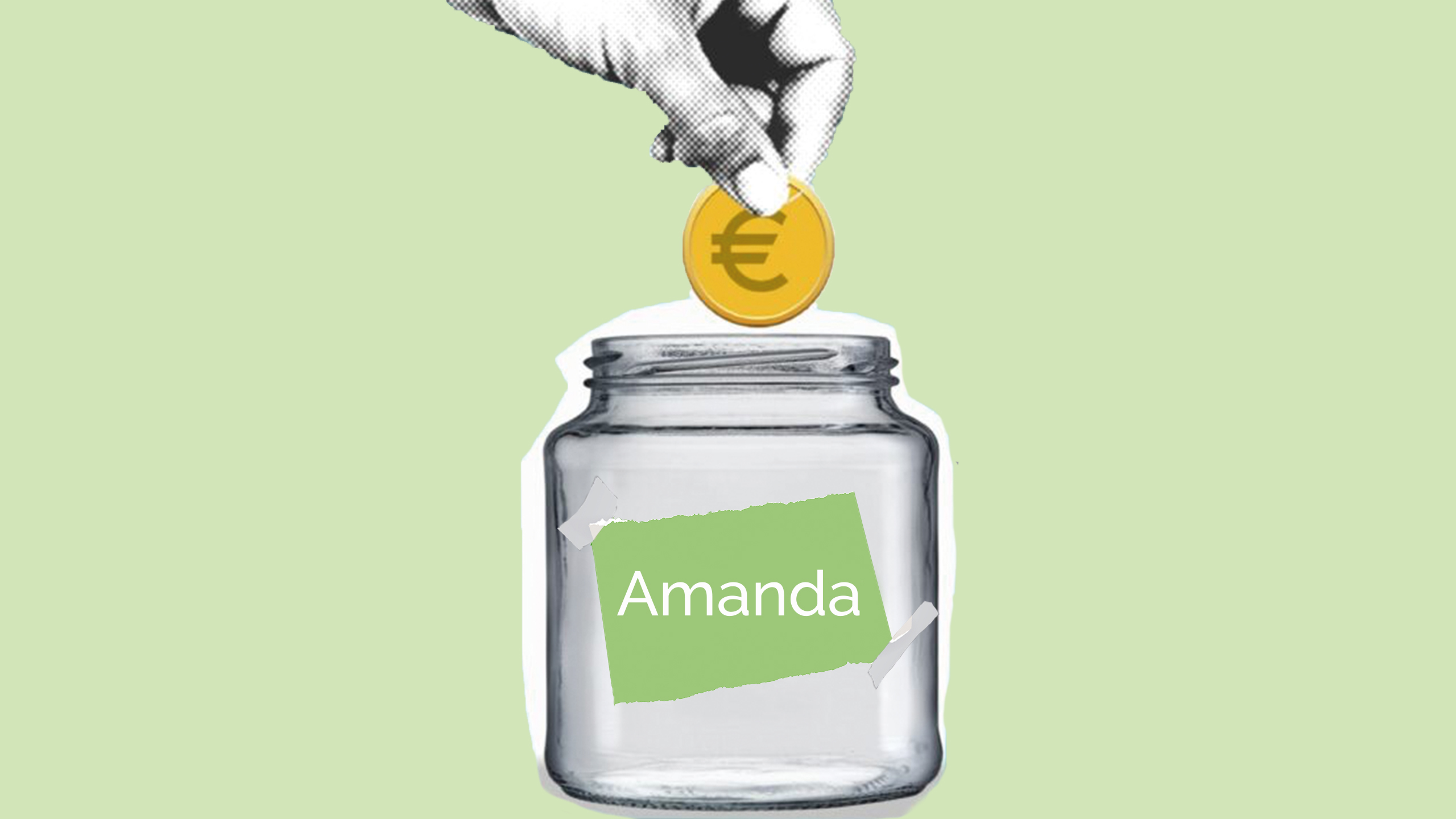 de spaarrekening van Amanda