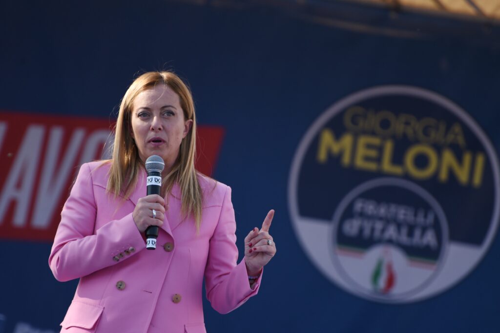 Giorgia Meloni, broeders van italie, verkiezingen, rechts, partij