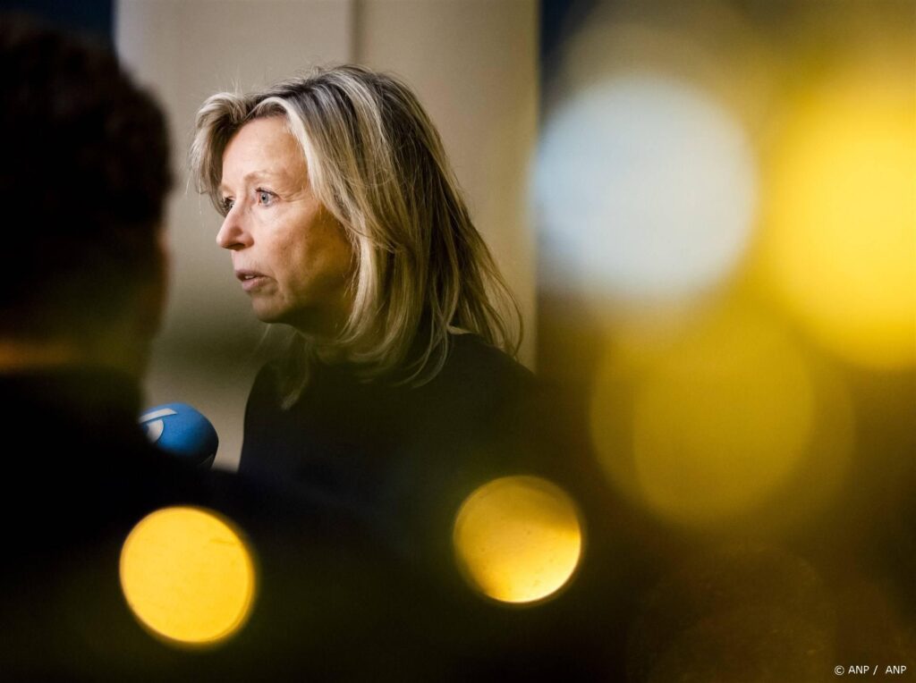 DEN HAAG - Kajsa Ollongren, demissionair minister van Defensie, staat de pers te woord na afloop van de wekelijkse ministerraad. ANP SEM VAN DER WAL