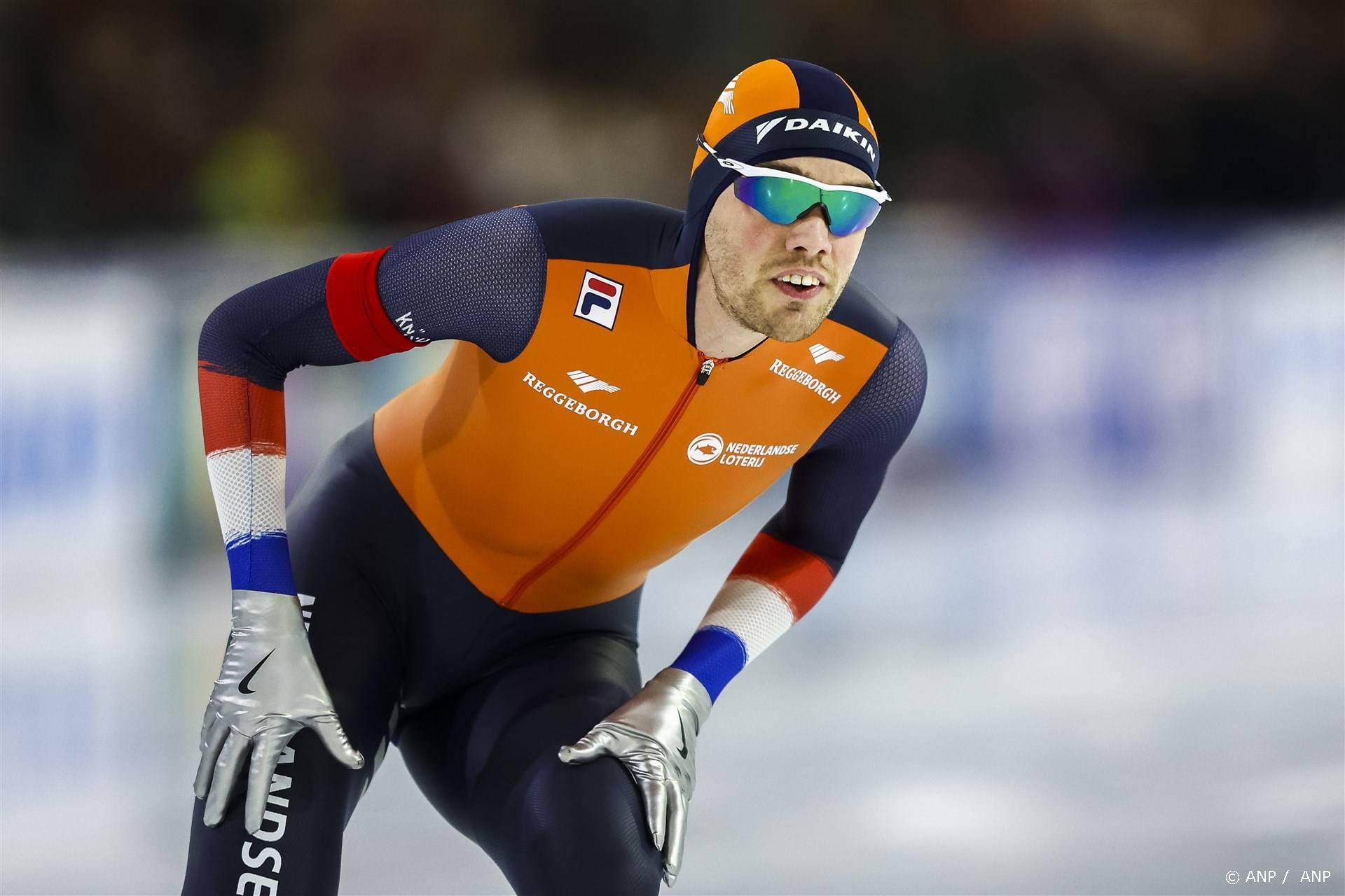 HEERENVEEN - Patrick Roest (NED) reageert na de 1500 meter op de EK afstanden. ANP VINCENT JANNINK
