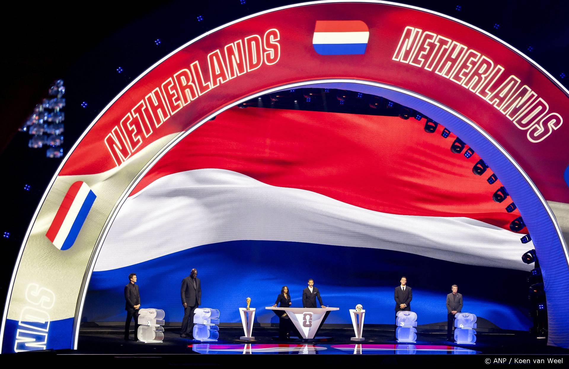 WASHINGTON - Tom Brady trekt Nederland tijdens de loting voor het WK voetbal in 2026 in de Verenigde Staten. ANP KOEN VAN WEEL