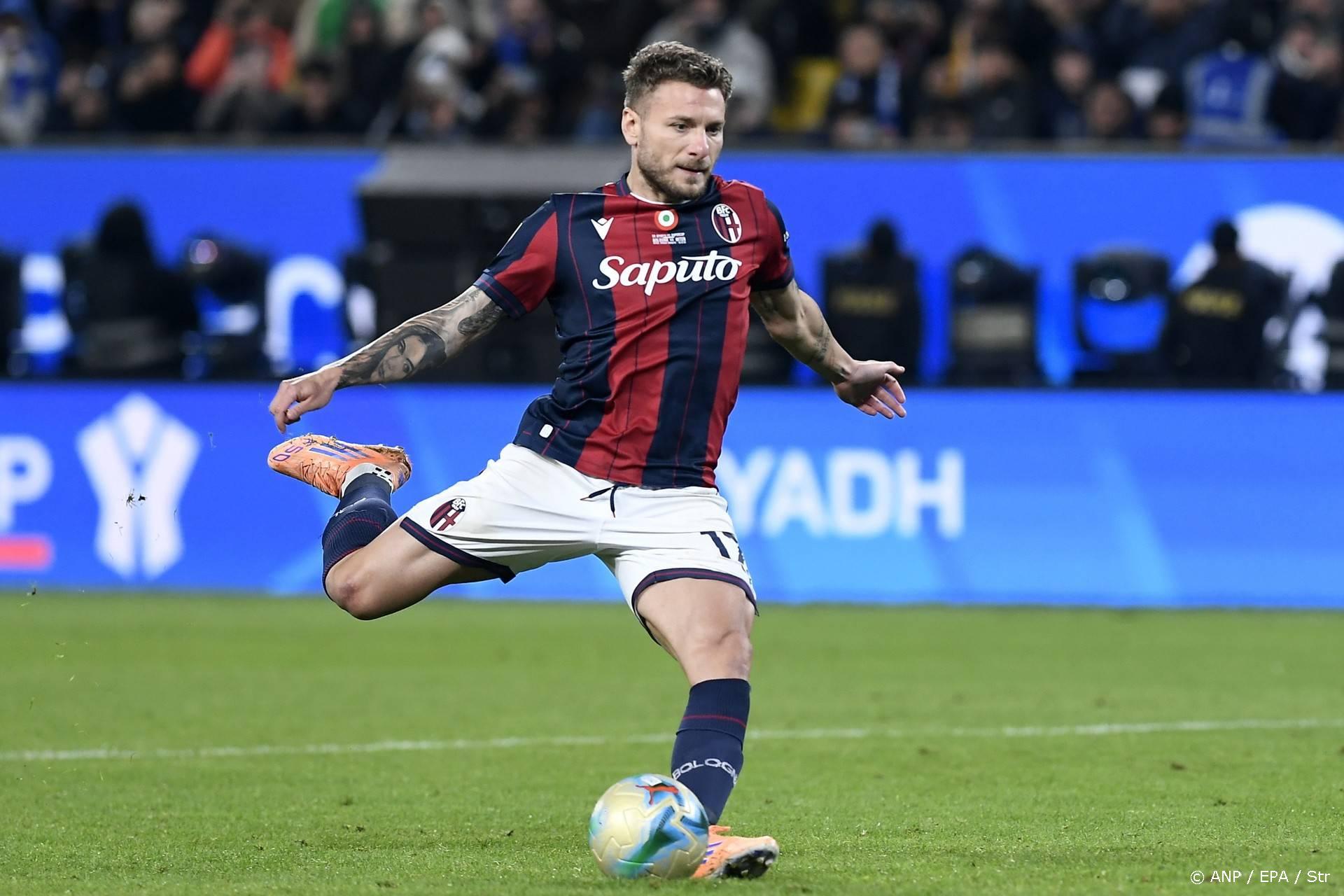 epa12603987 Ciro Immobile of Bologna scores the winning penalty kick during the penalty shootout of the Italian Super Cup semi-final match between Bologna FC 1909 and Inter in Riyadh, Saudi Arabia, 19 December 2025.  EPA/STR